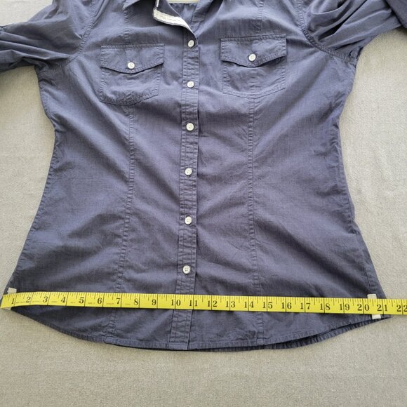 100% Cotton shirt - Blue with white buttons - Picture 8 of 8